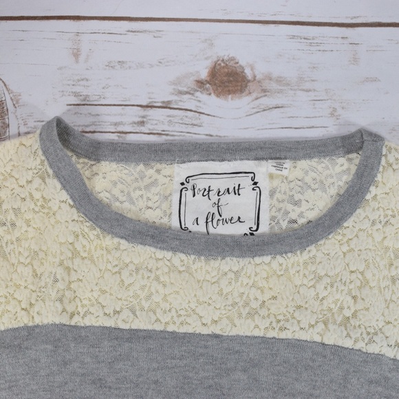 Gray Lace Sweater - Picture 3 of 5